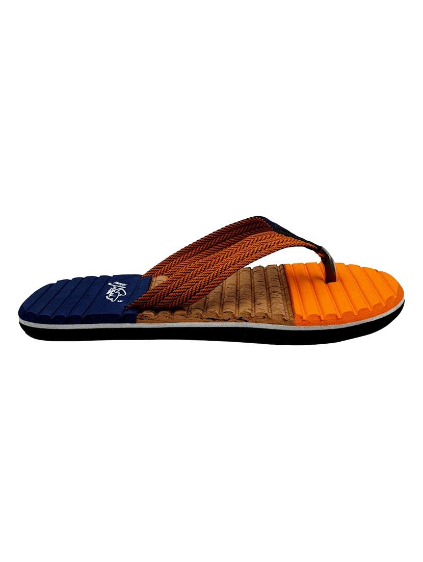 orange rubber toe separator flip flops - 17807164 - Standard Image - 2