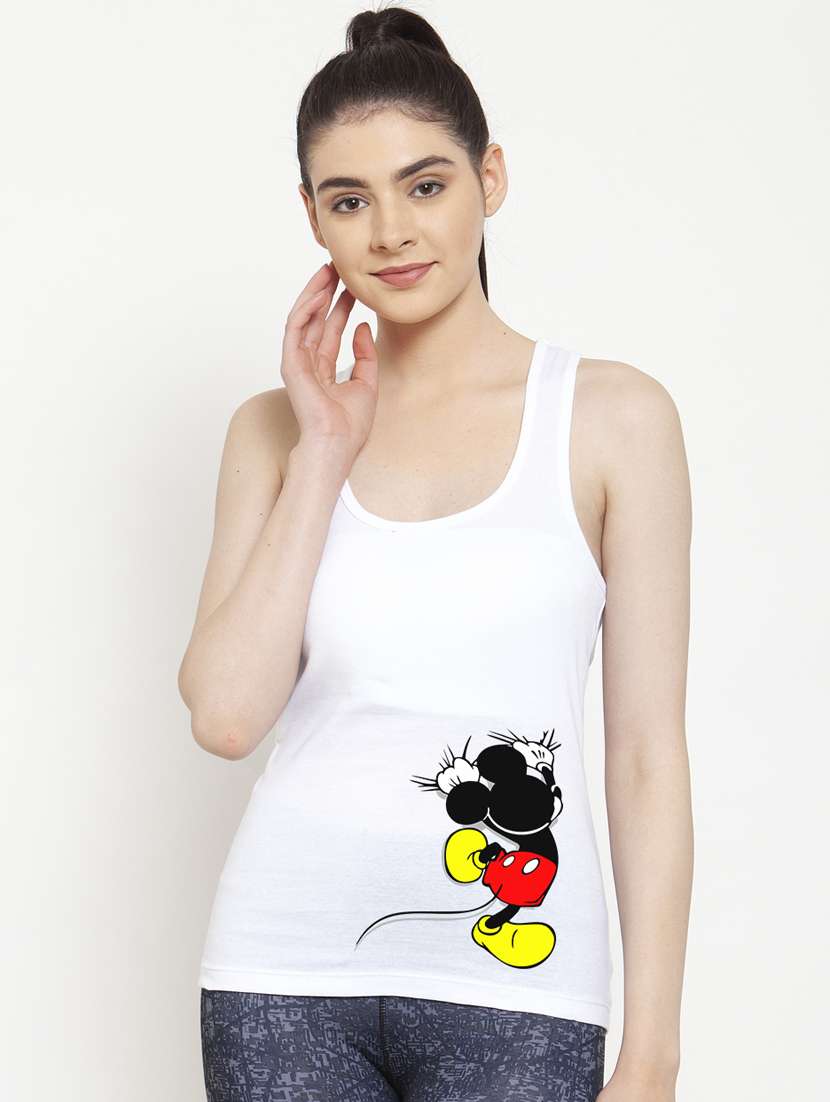 racer back graphic tank top 