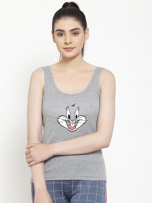 round neck printed tank top - 17807437 - Standard Image - 0