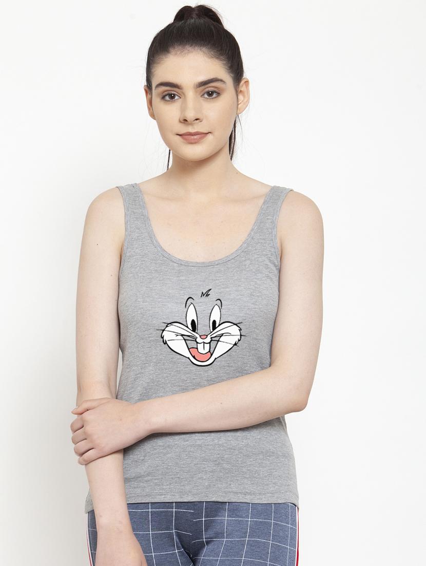 round neck printed tank top - 17807437 - Zoom Image - 0