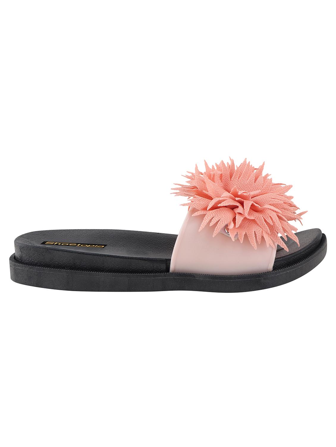 pink synthetic slippers flip flops - 17808262 - Standard Image - 2