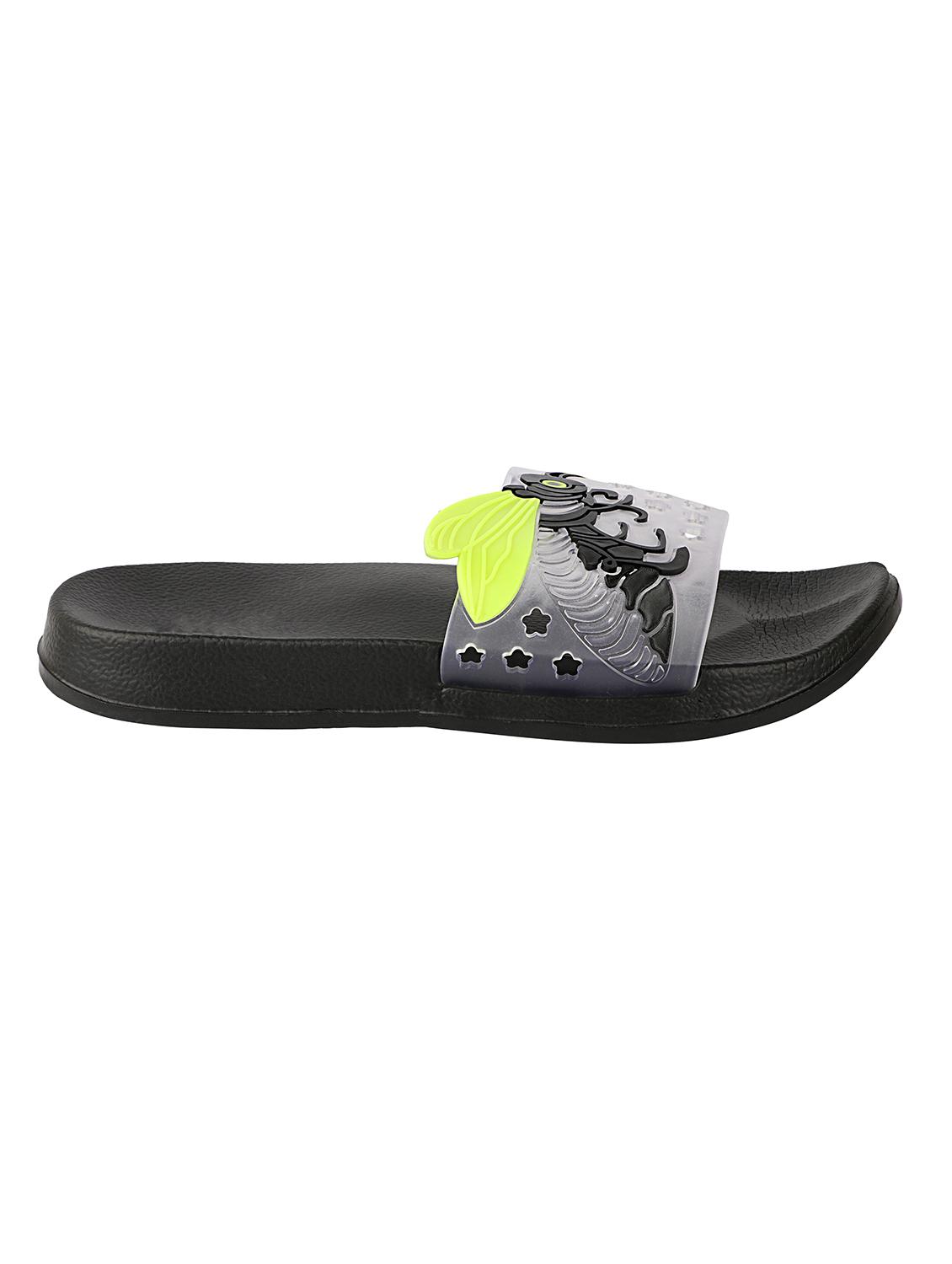 black synthetic slides flip flops - 17808265 - Standard Image - 2