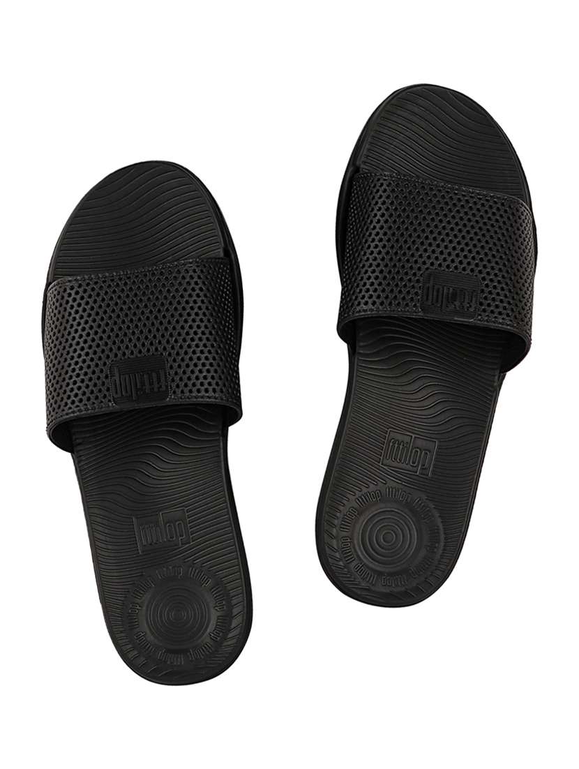 black  slip on slides