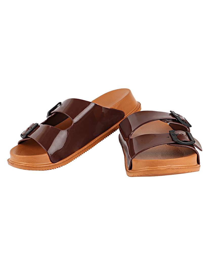 brown slip on slides - 17808335 - Standard Image - 2