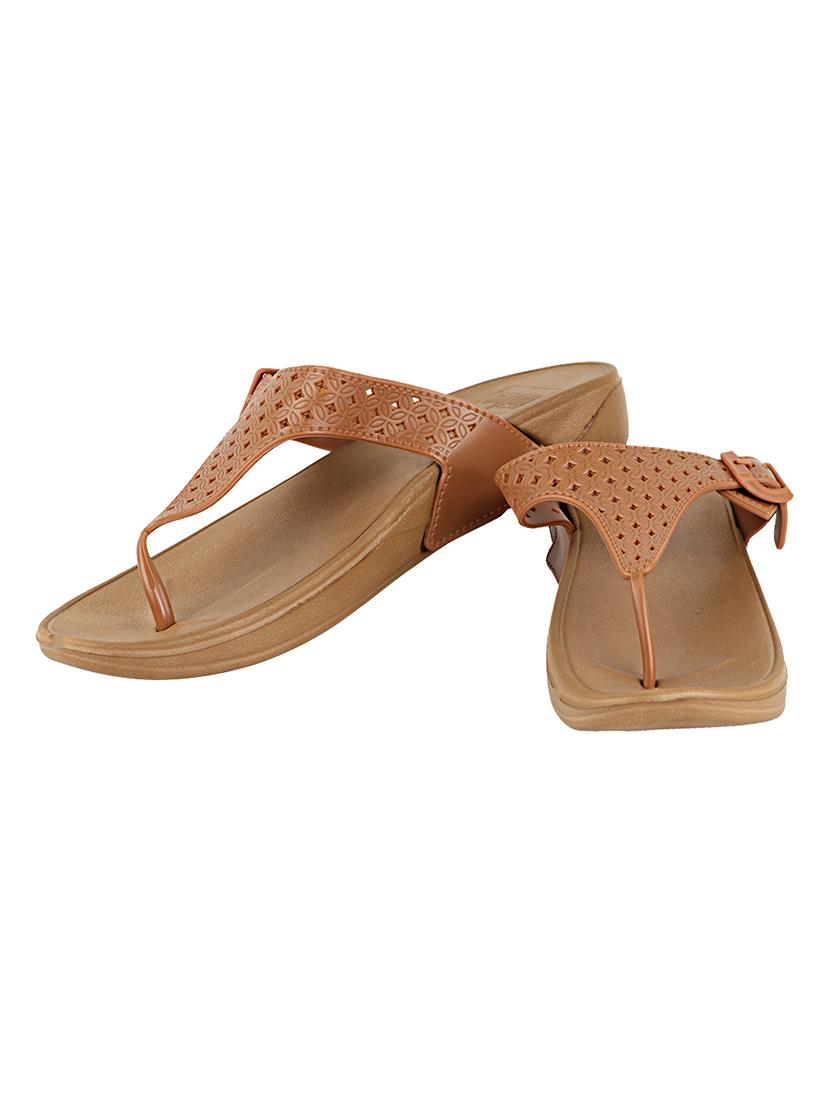tan toe separator flip flop - 17808341 - Standard Image - 2