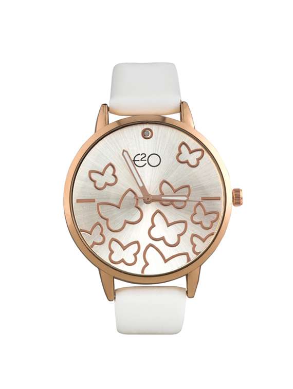 e2o butterfly detail design analouge women's watch