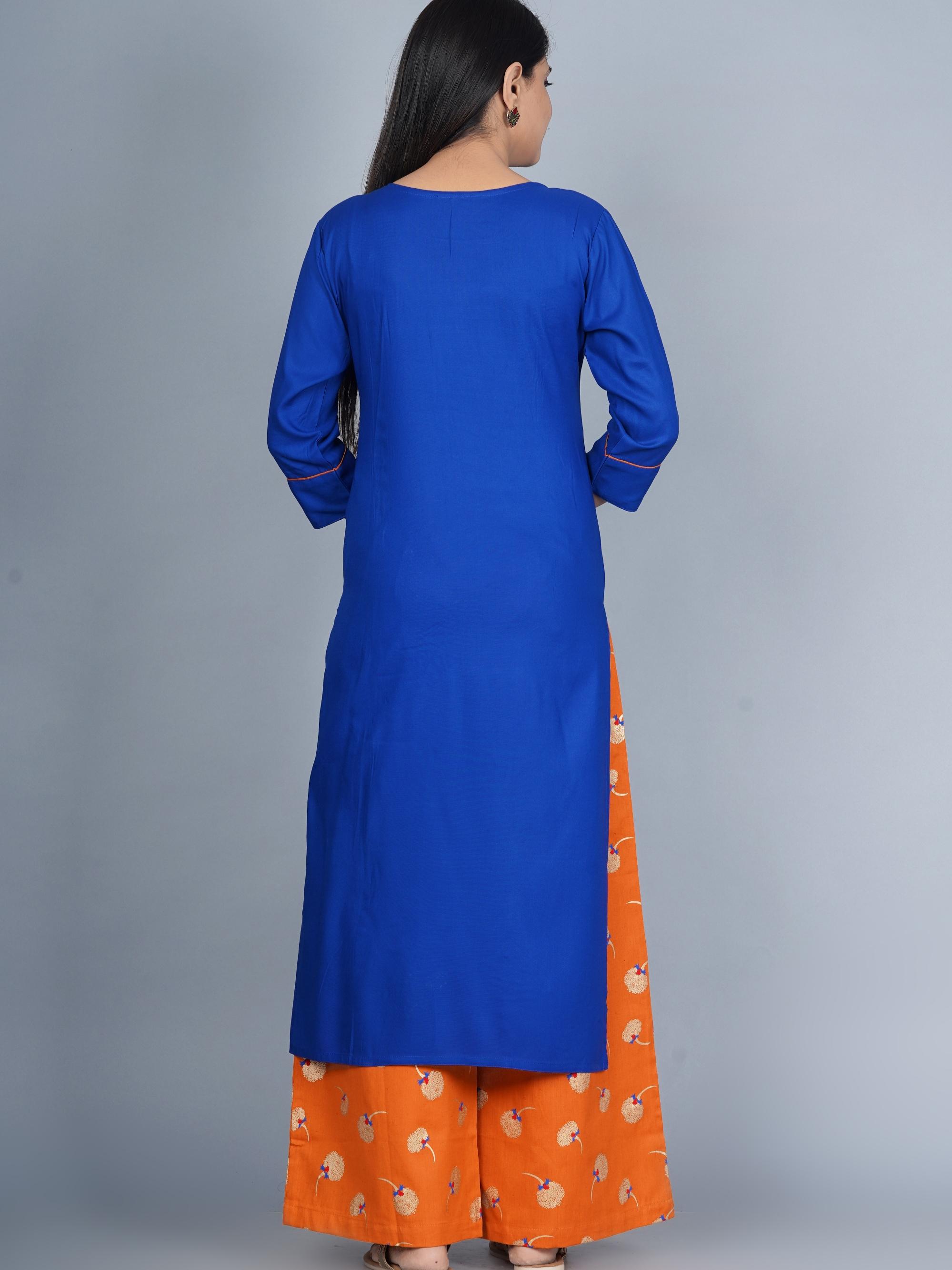 sequin crafts women's rayon embroidered kurti - 17810030 - Standard Image - 2