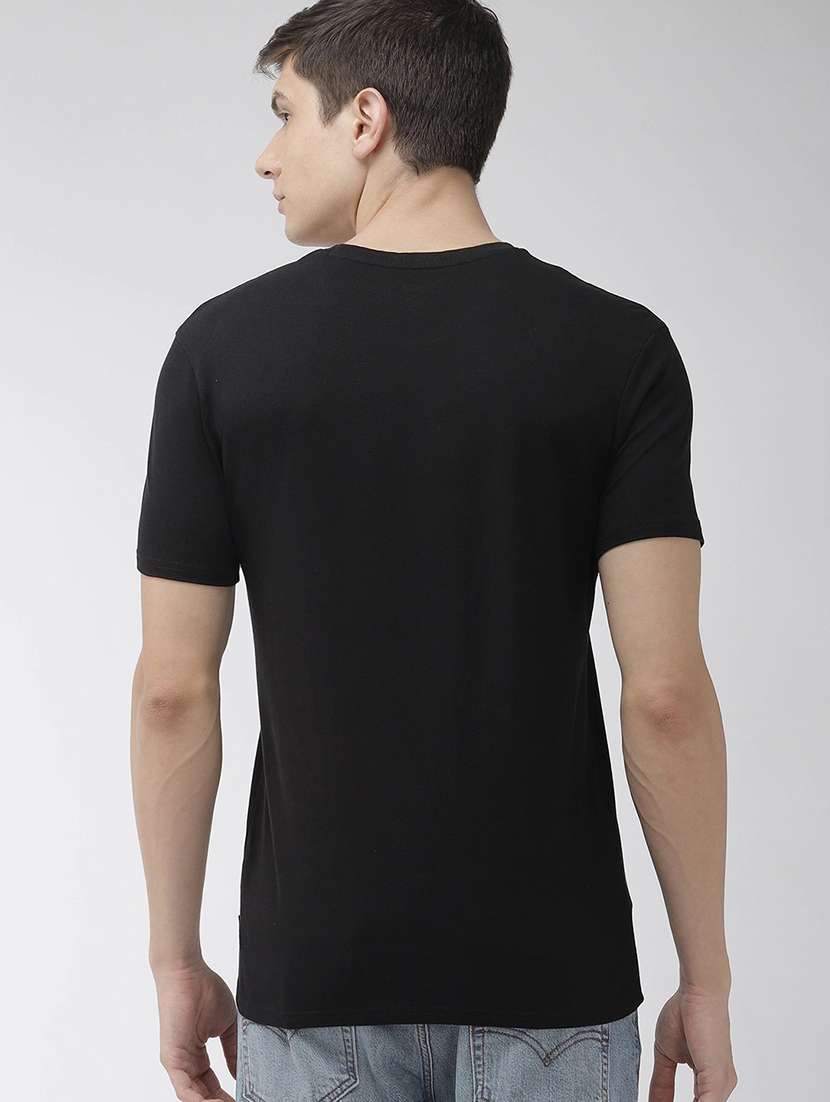 black front print t-shirt - 17810177 - Standard Image - 2
