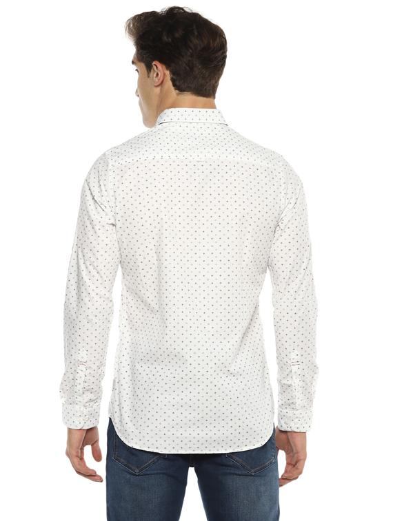 mens polka dots casual shirt - 17812203 - Standard Image - 2