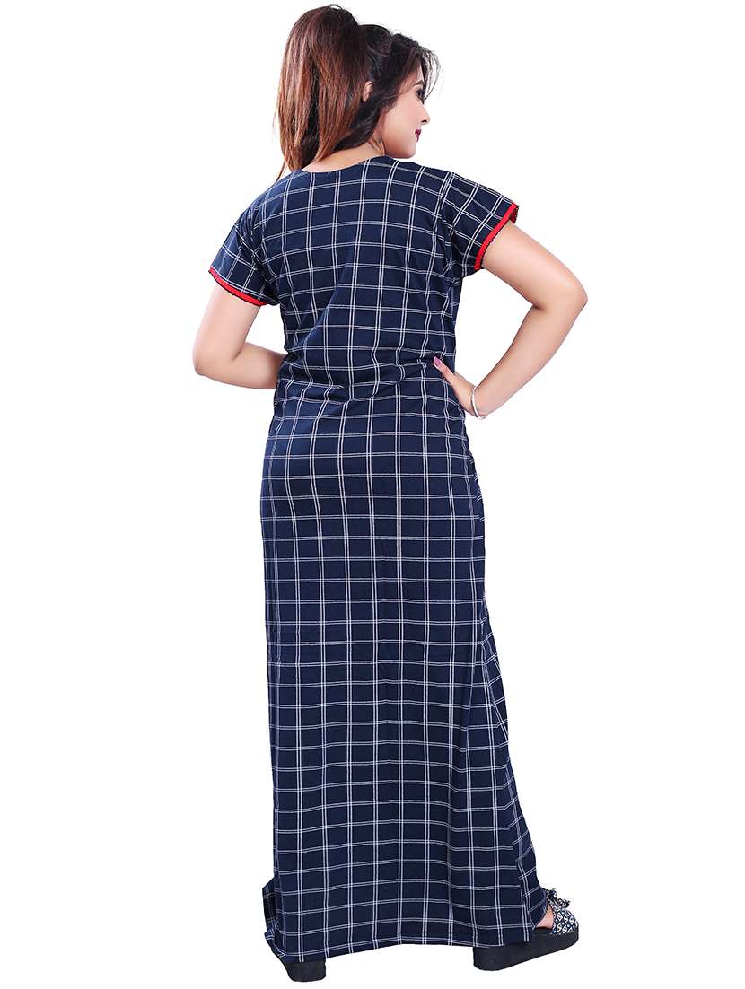 v-neck checkered nighty  - 17812508 -  Standard Image - 2