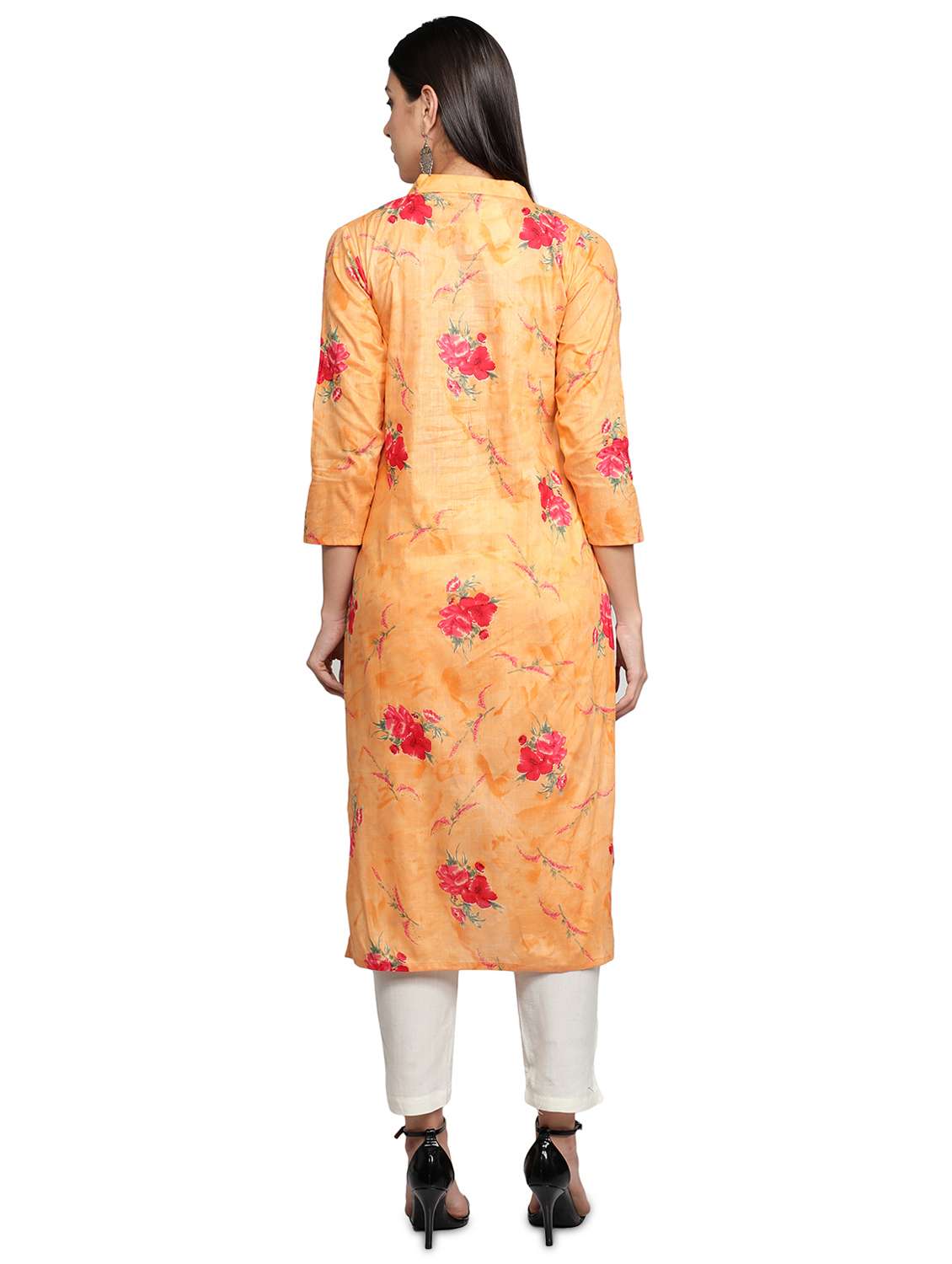 floral printed straight kurta - 17812728 - Standard Image - 2
