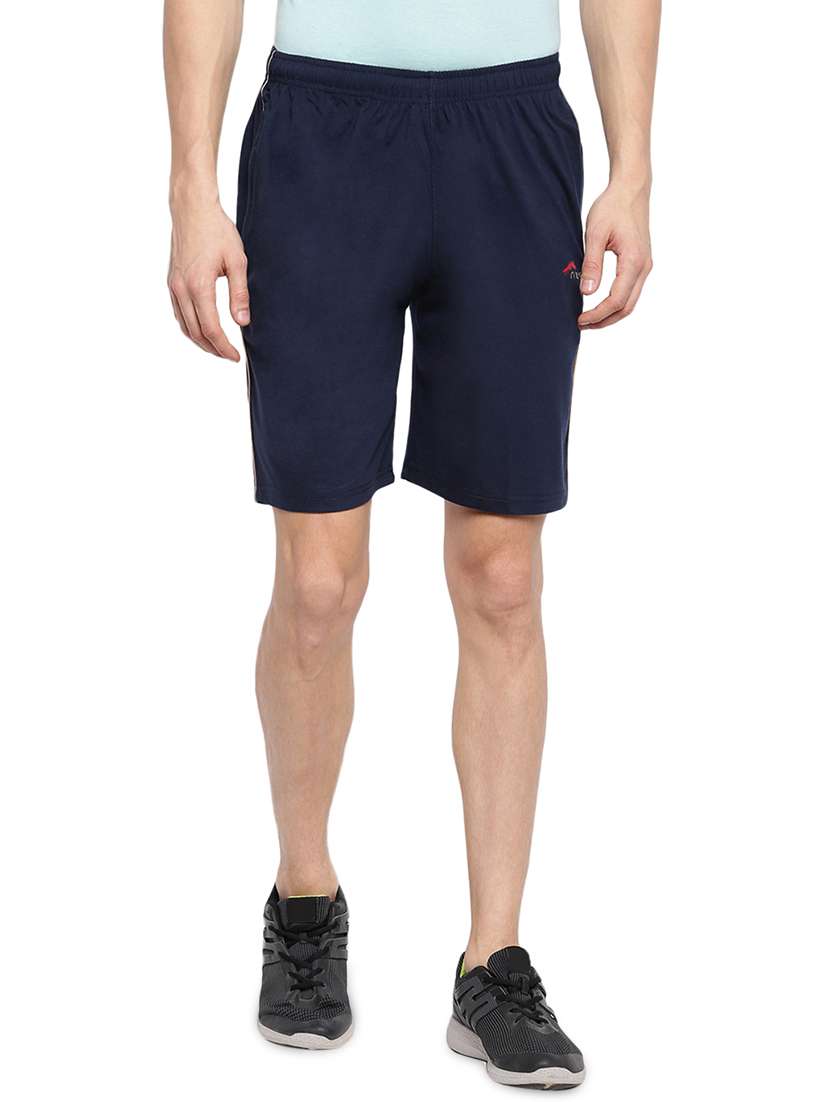 navy blue solid shorts
