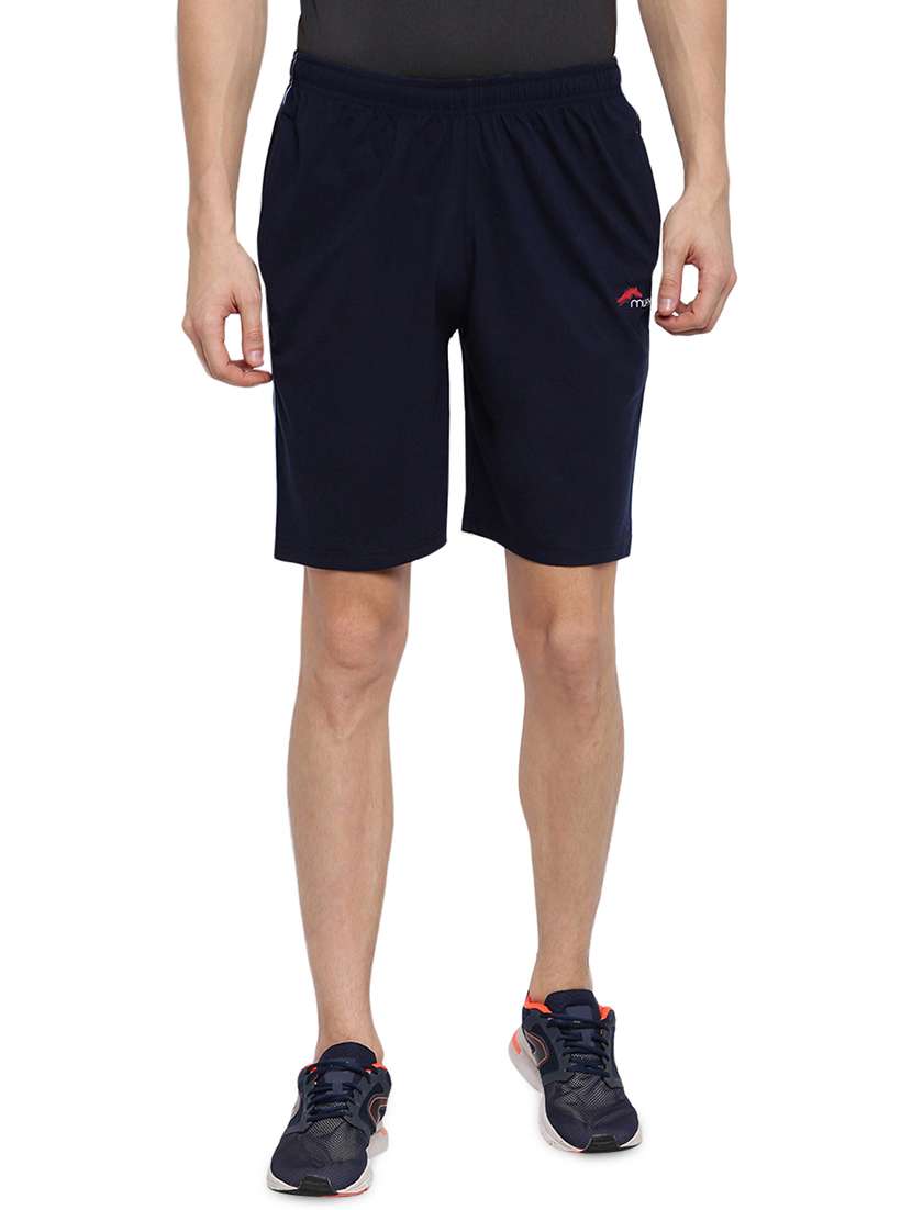 navy blue side striped shorts
