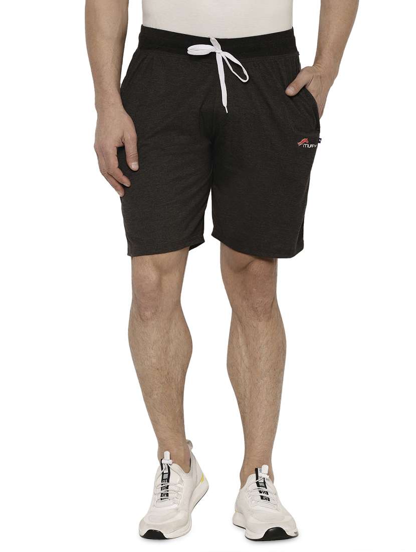 grey side striped shorts