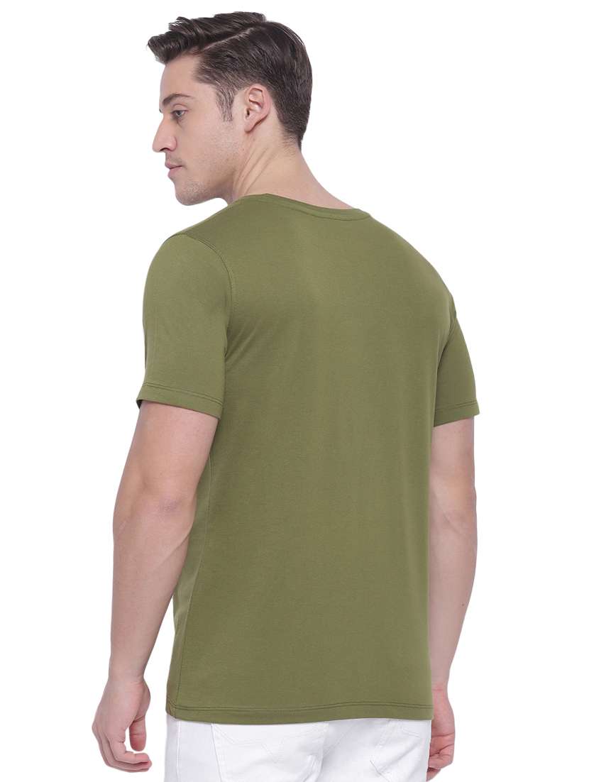 green chest print t-shirt - 17812866 - Standard Image - 2