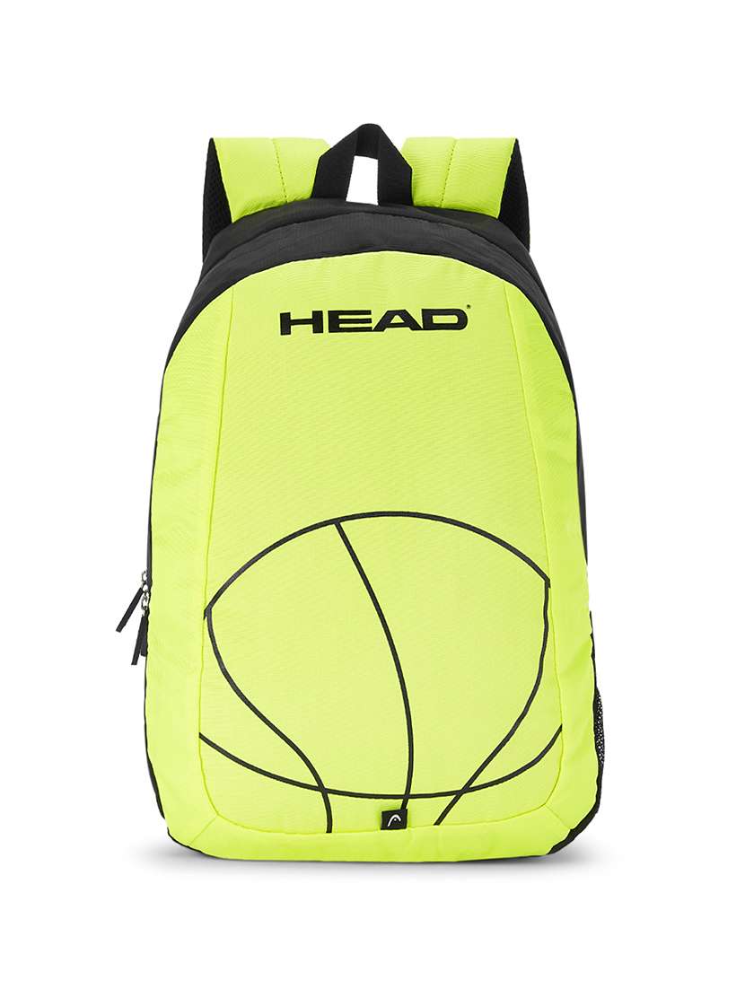 green polyester backpack