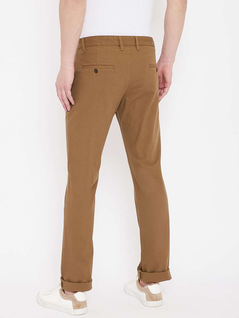 brown solid chinos  - 17813963 -  Standard Image - 2