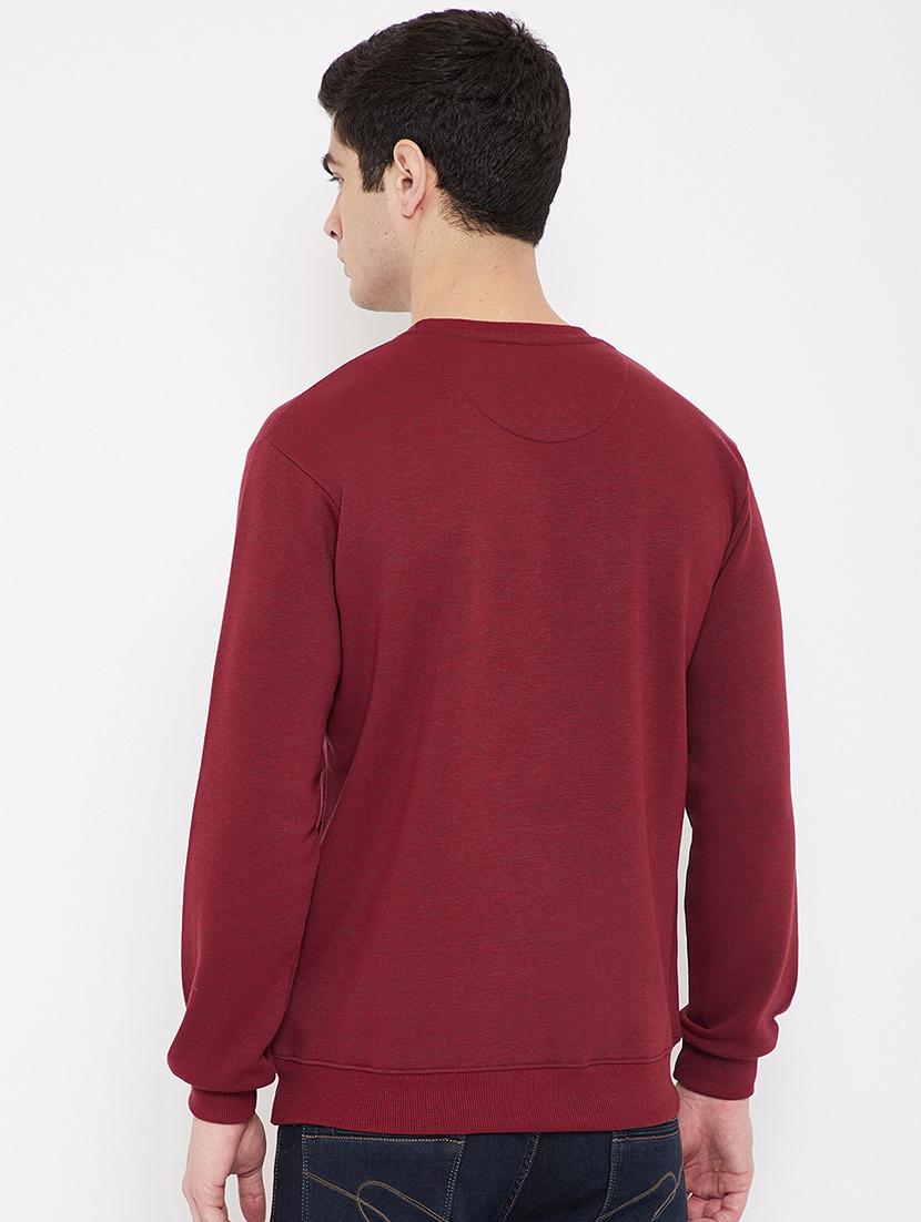 maroon printed sweatshirt - 17813973 - Standard Image - 2