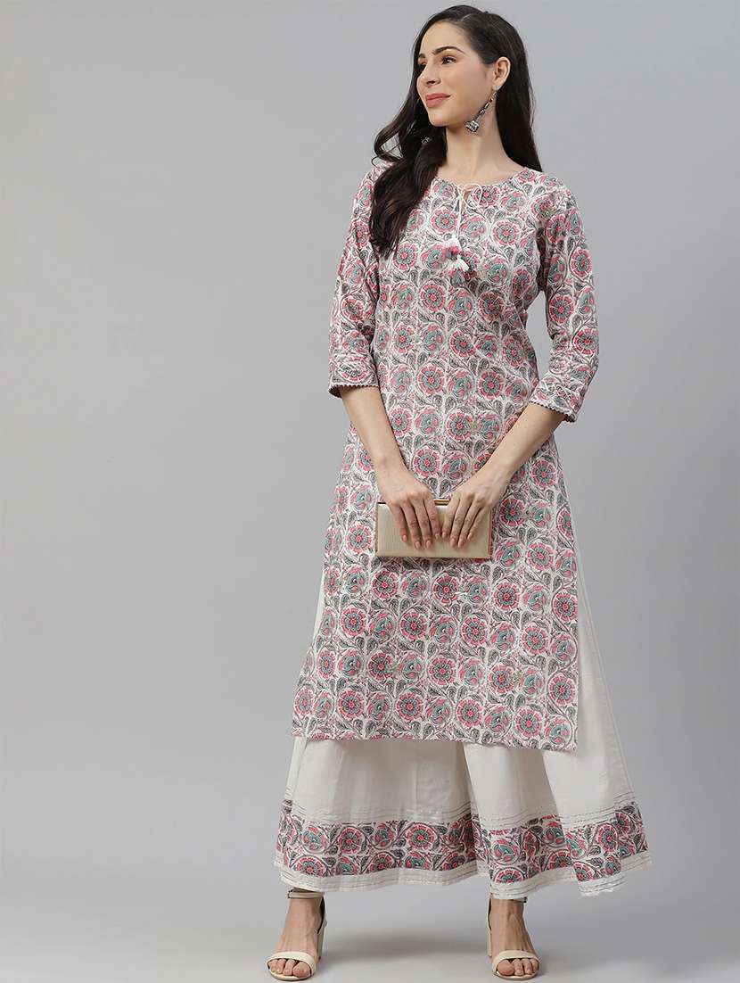 floral kurta palazzo set