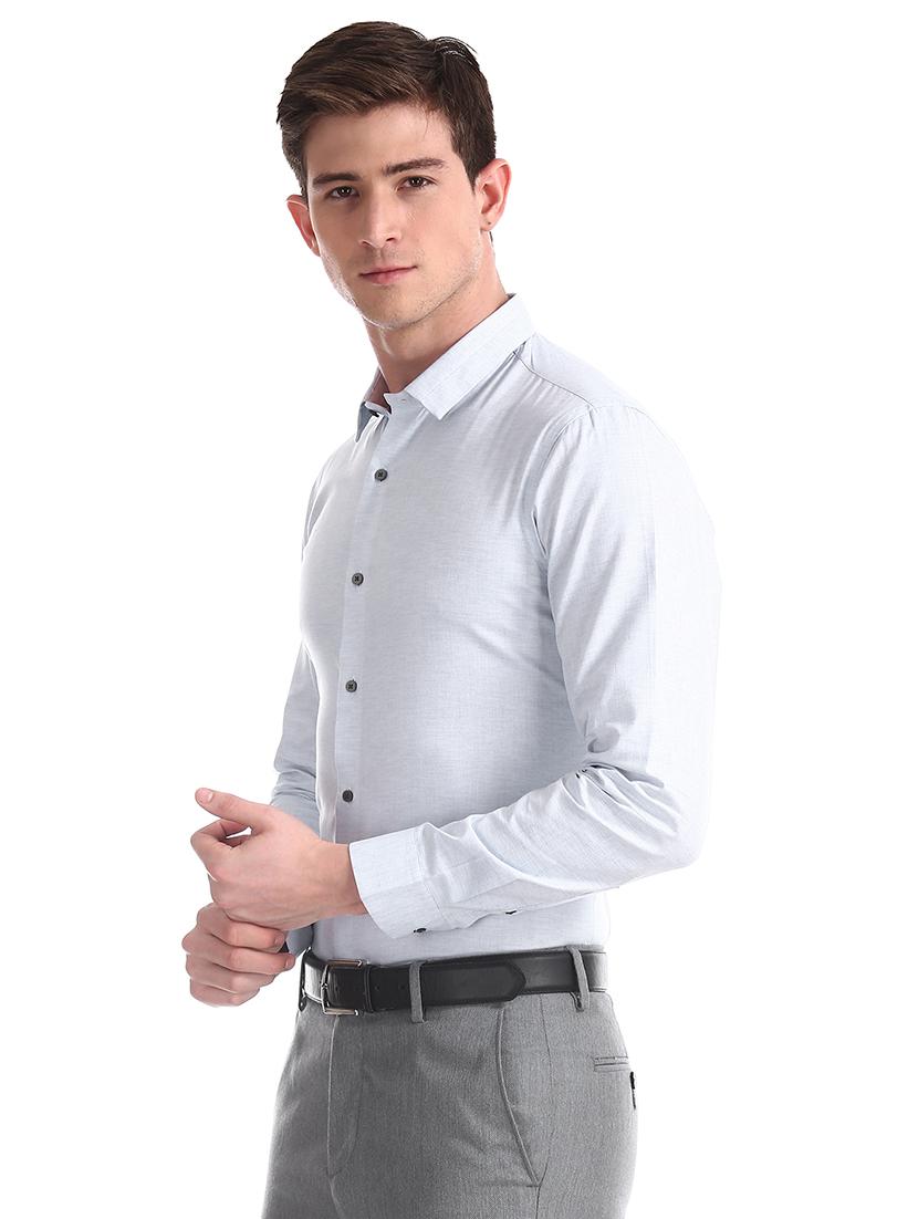 light blue solid formal shirt - 17816109 - Standard Image - 2