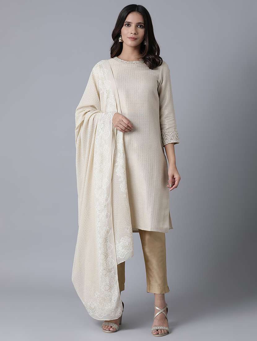 embroidered kurta pant set