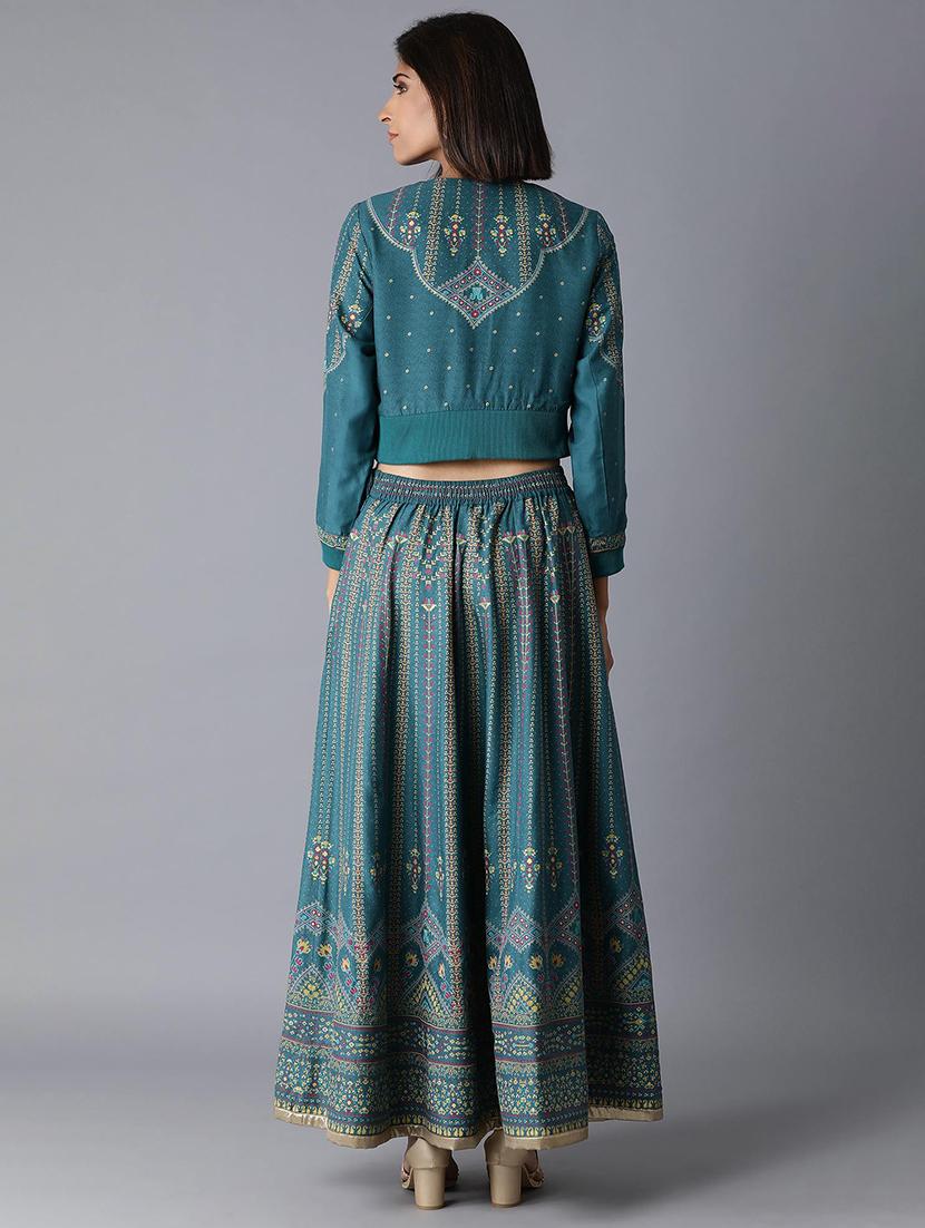 embroidered skirt top set - 17818037 - Standard Image - 2