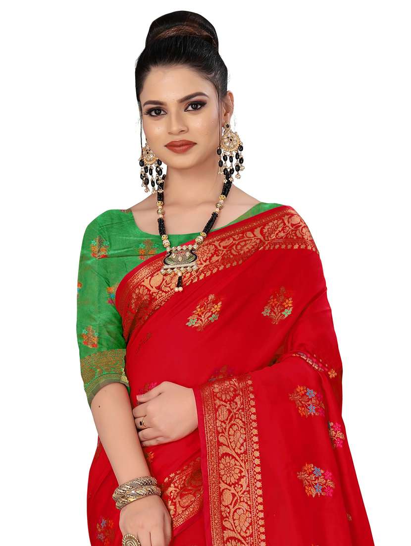 zari work kanjivaram saree with blouse - 17819648 -  Standard Image - 2