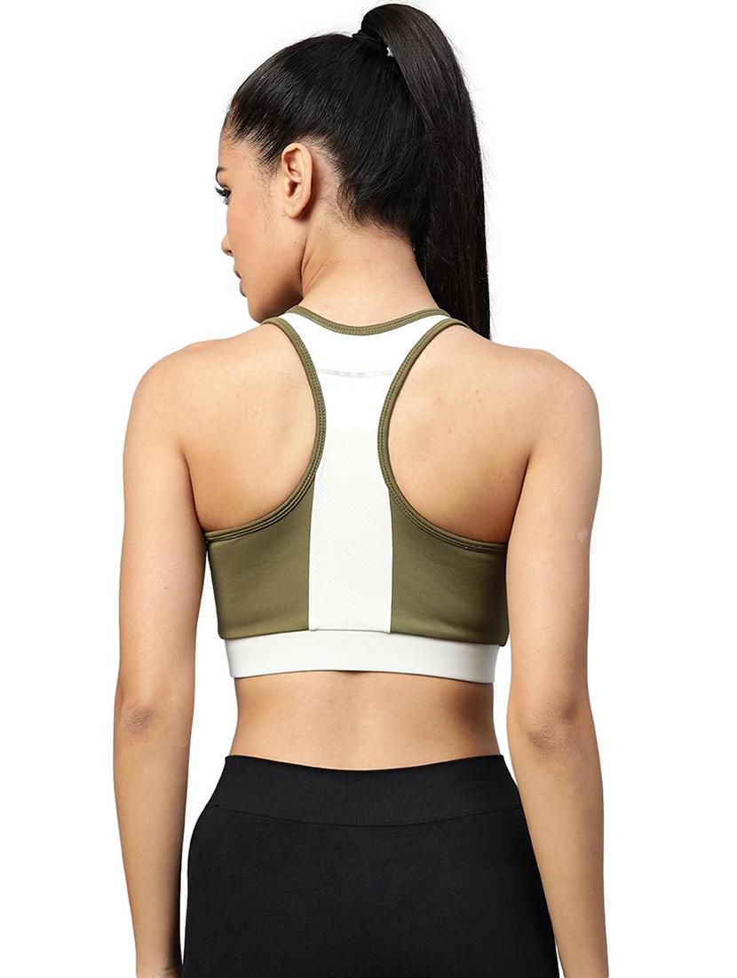 green color block sports bra - 17820620 - Standard Image - 2