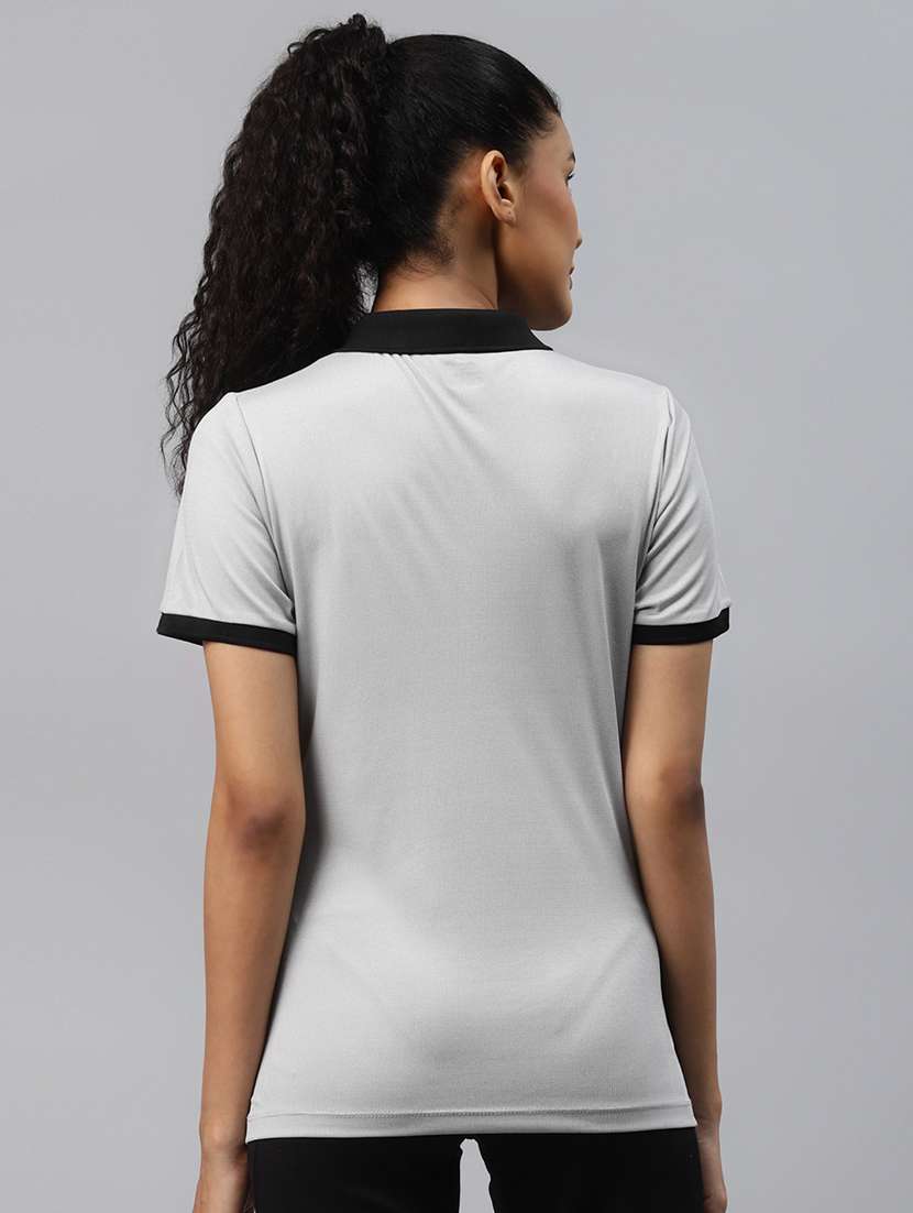 contrast polo neck  tee - 17820625 -  Standard Image - 2