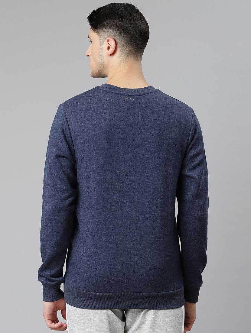navy blue solid sweatshirt - 17820671 - Standard Image - 2