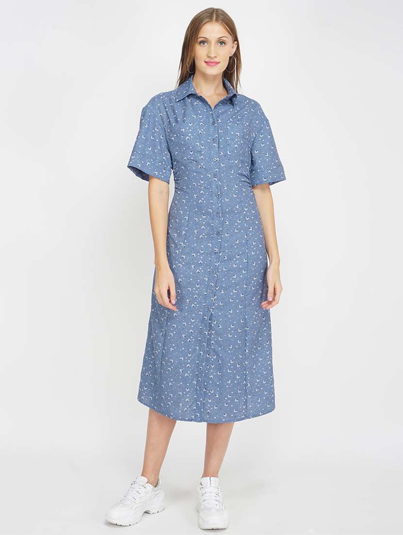 women's shirt printed dress