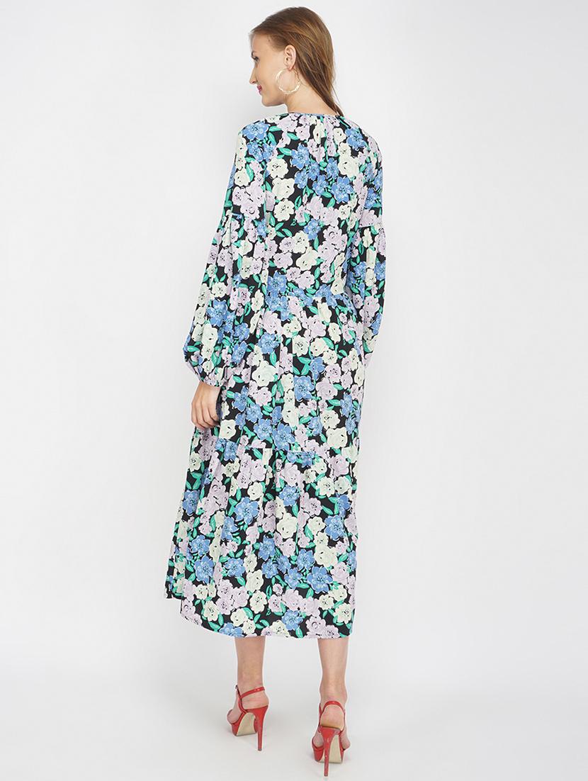 multi colored polyester aline dress - 17822222 - Standard Image - 2
