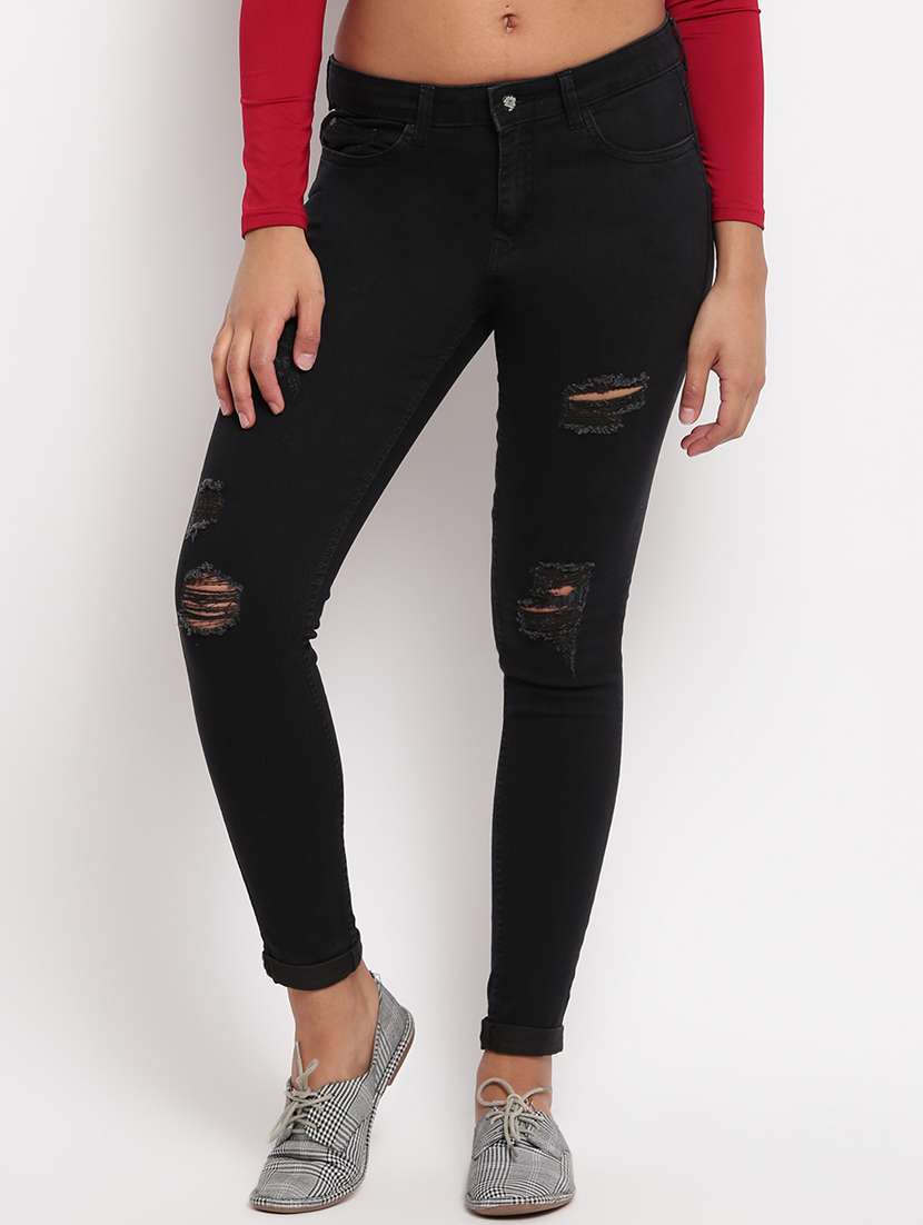 mid rise distressed jean