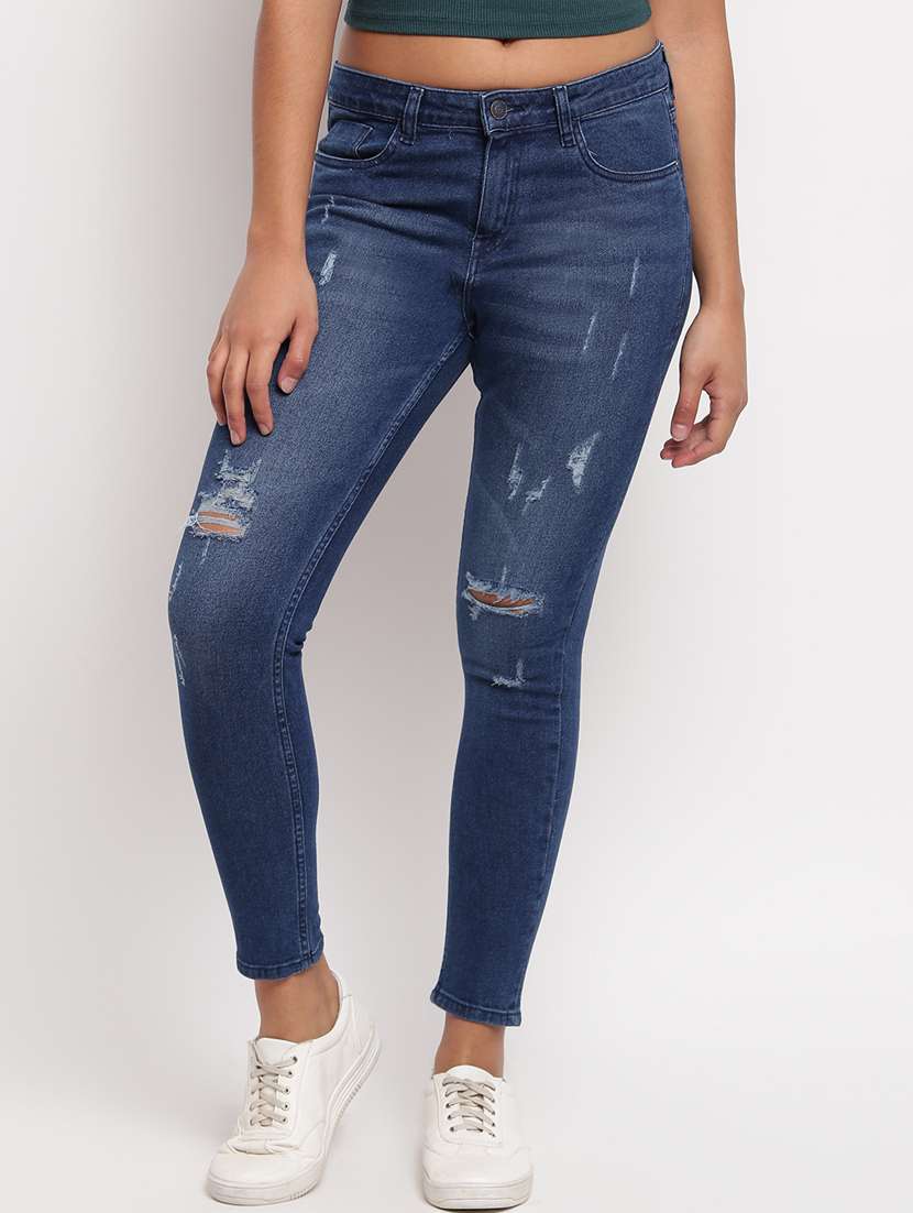 mid rise stone washed  jean