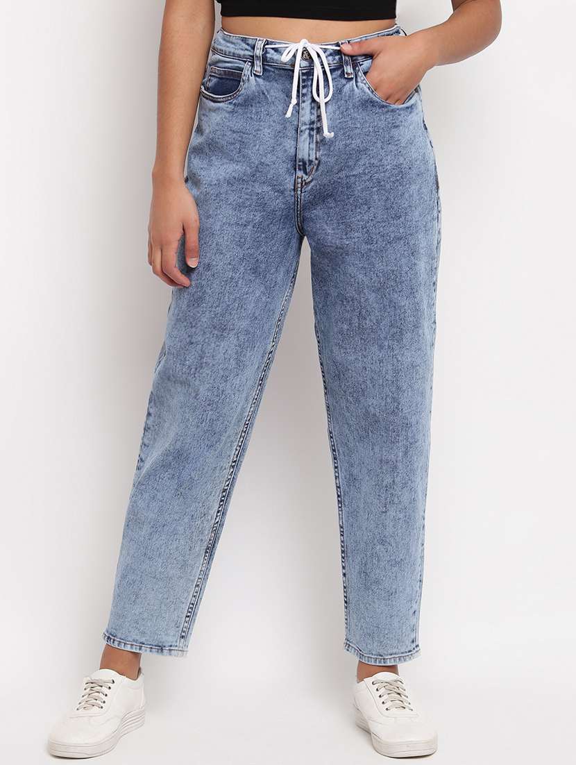 women's plain mom fit jeans