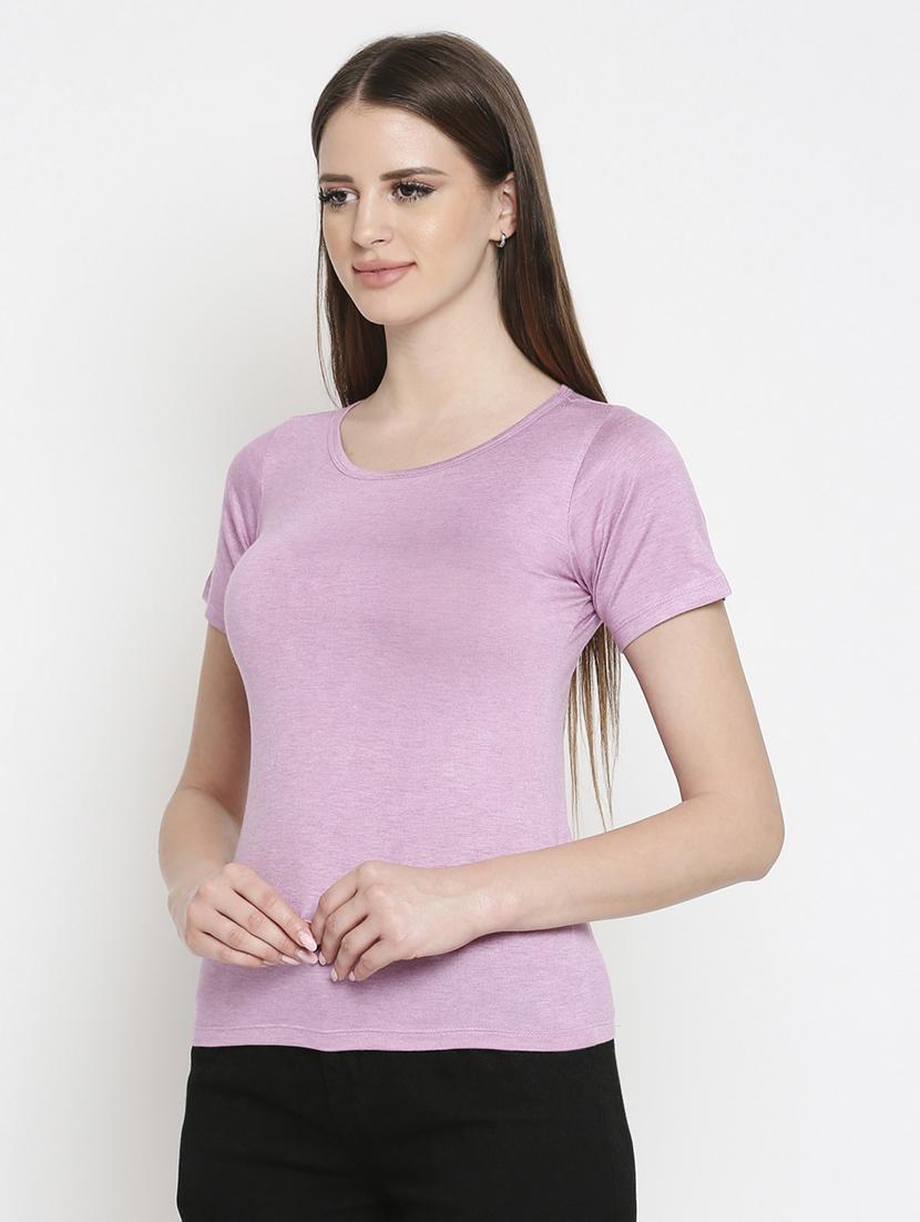 round neck solid t-shirt - 17822522 - Standard Image - 2