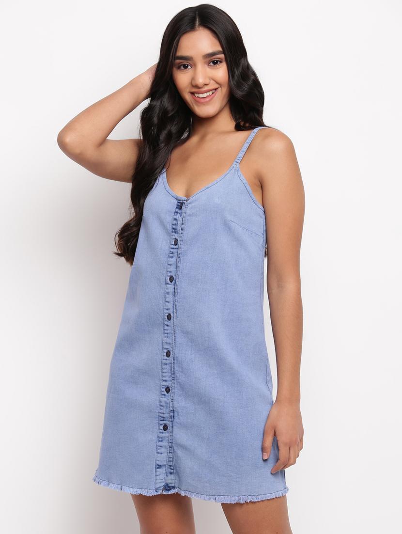 cami neck denim dress - 17822546 - Zoom Image - 0