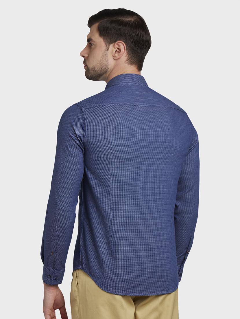 blue printed casual shirt - 17823016 - Standard Image - 2