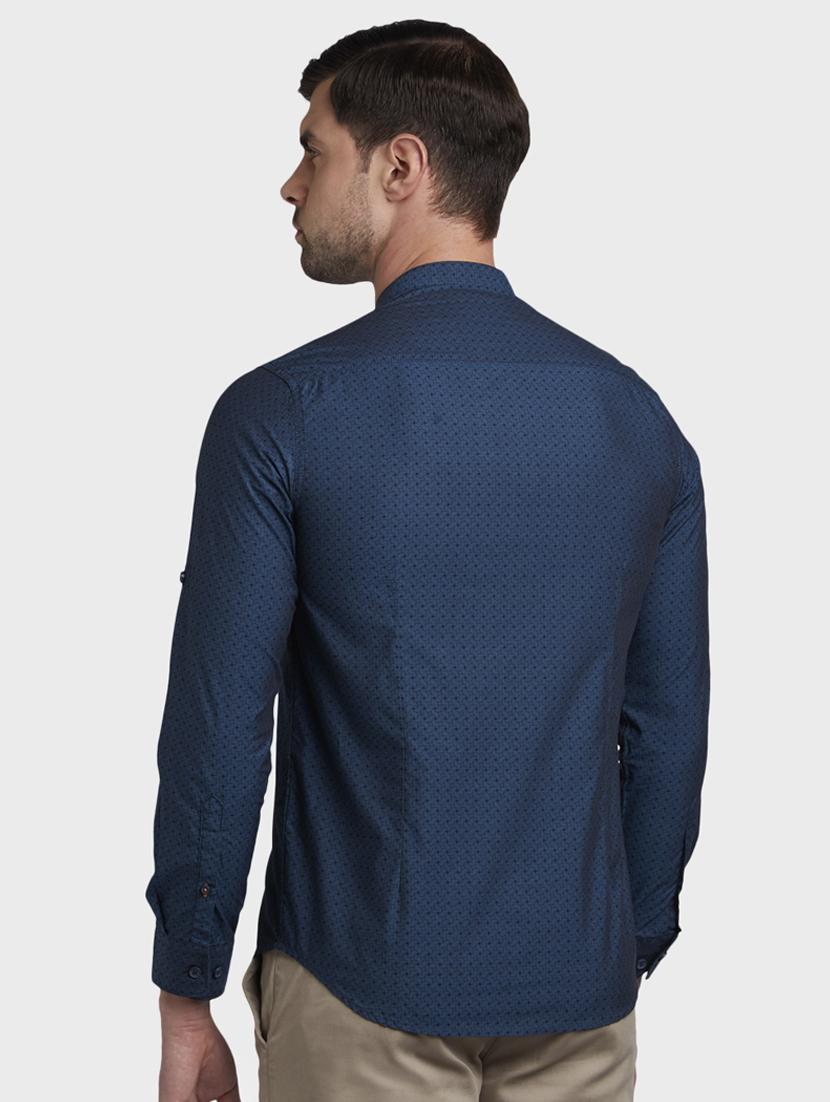 teal printed casual shirt - 17823025 - Standard Image - 2