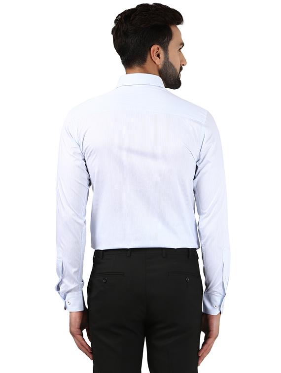 light blue striped formal shirt - 17823061 - Standard Image - 2