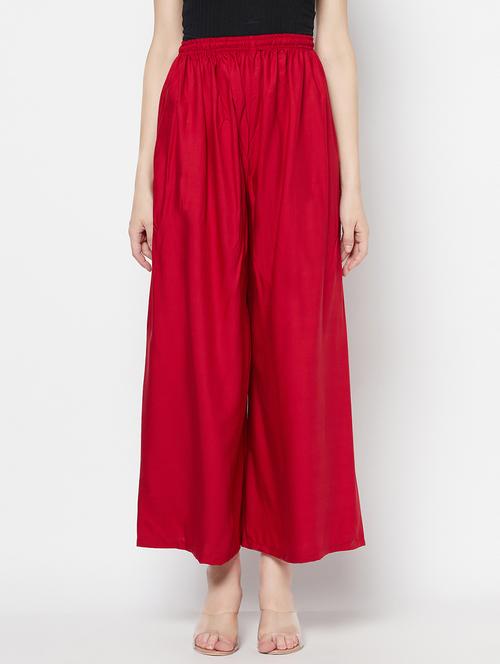 mid rise solid palazzo - 17823205 - Standard Image - 0