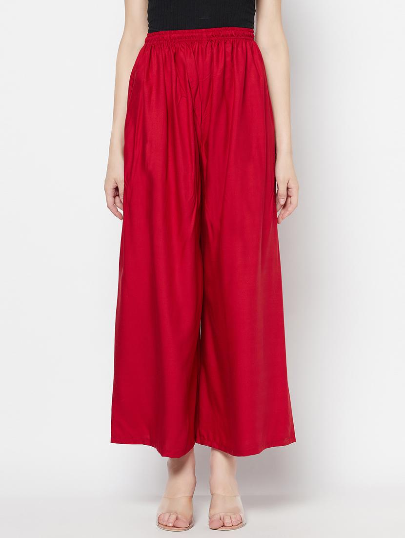 mid rise solid palazzo - 17823205 - Zoom Image - 0