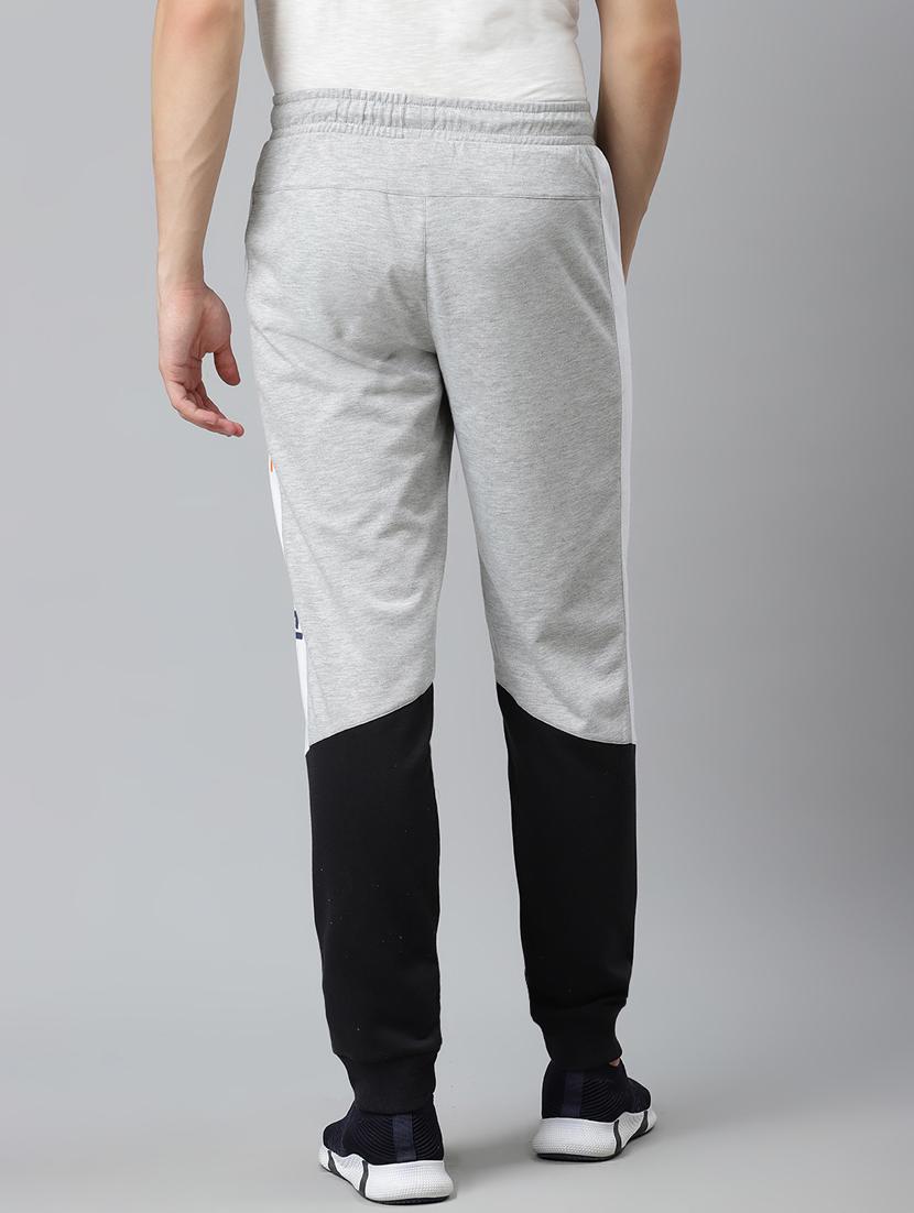 grey color block printed jogger - 17825399 - Standard Image - 2