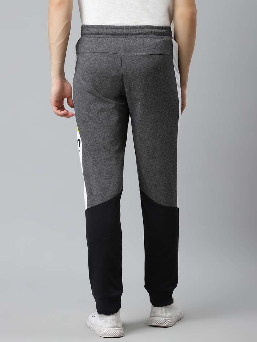 charcoal grey color block printed jogger - 17825400 -  Standard Image - 2