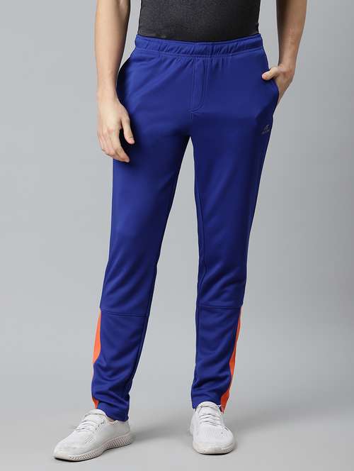 blue solid full length track pant - 17825429 -  Standard Image - 0