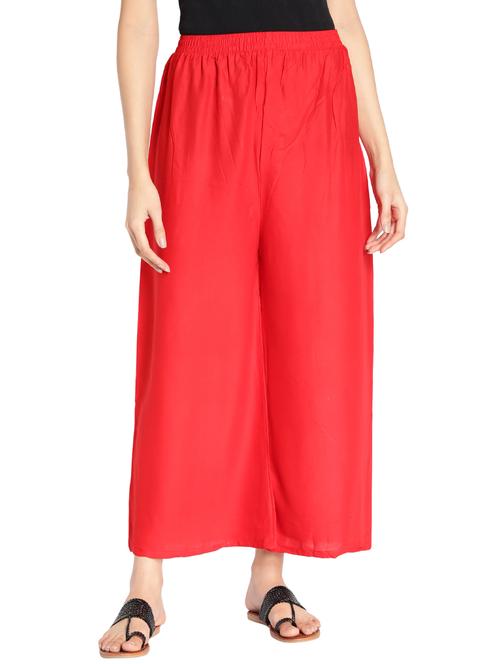 mid rise solid palazzo - 17826889 - Standard Image - 0