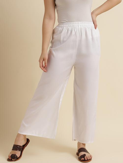 mid rise solid palazzo - 17826890 - Standard Image - 0