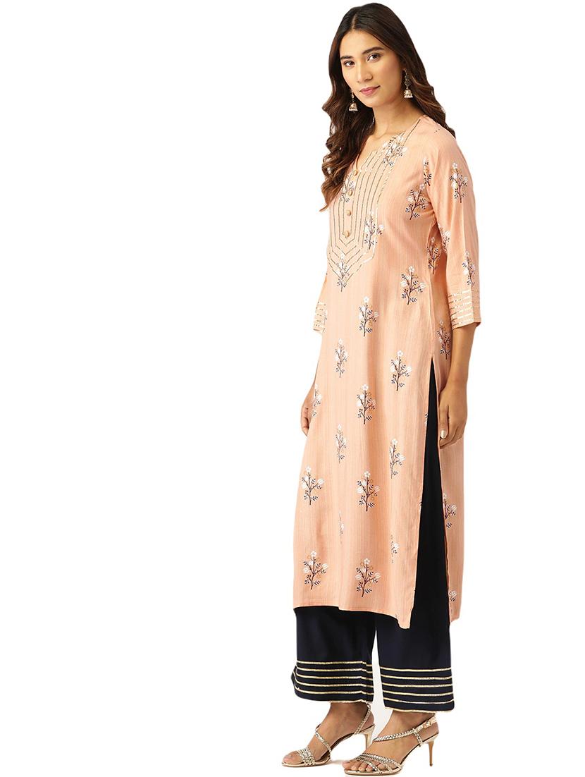 printed kurta palazzo set - 17827305 - Standard Image - 2