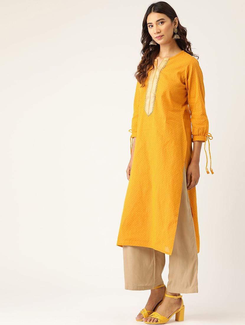 self design kurta palazzo set - 17827308 - Standard Image - 2