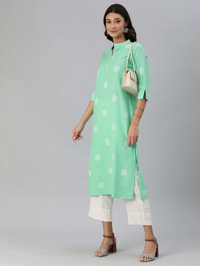 printed straight kurta